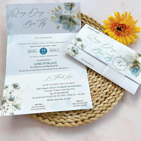 Thiết kế thiệp cưới theo yêu cầu